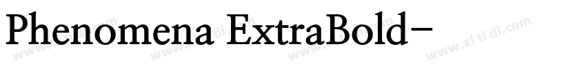 Phenomena ExtraBold字体转换